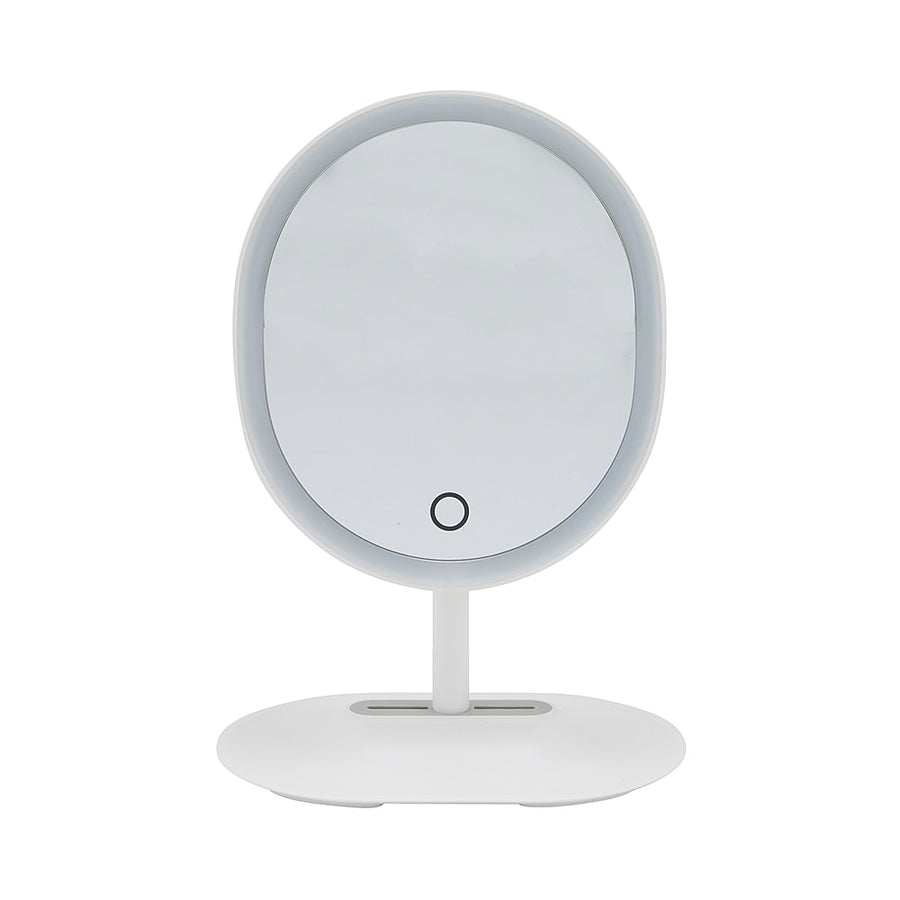 Glo-Tech - Oval Rechargeable LED Miror - White_0