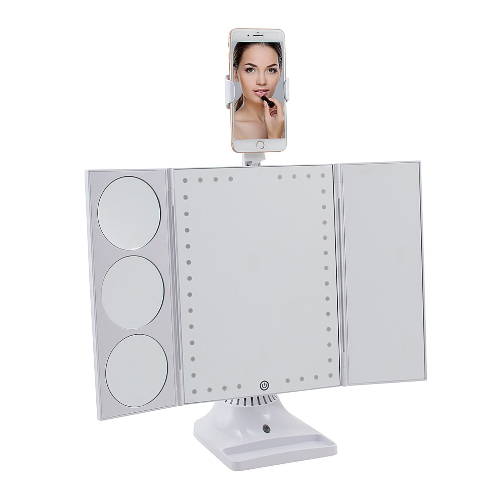 Glo-Tech - Bluetooth Selfie Mirror - White_1