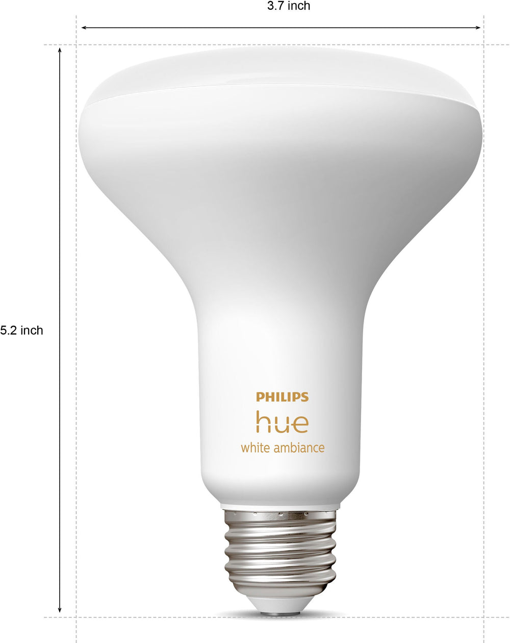 Philips - Hue White Ambiance BR30 Bluetooth 85W Smart LED Bulb (2-pack) - Adjustable White_1