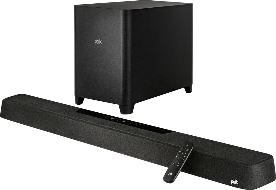 Polk Audio - MagniFi Max AX Dual 2.5” Drivers Three 0.75” Tweeters and Four 1” X 3” Mid-Woofers Sound Bar with Wireless Subwoofer - Black_0