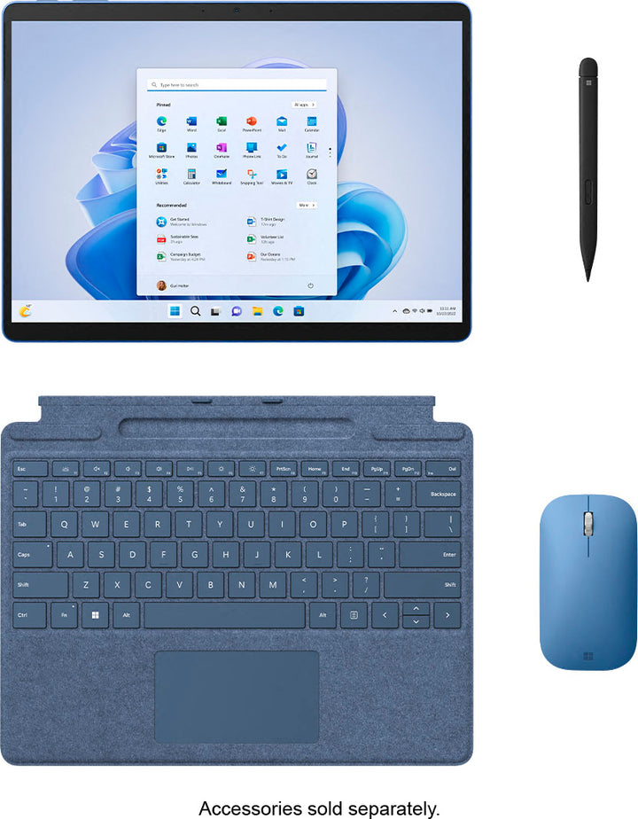 Microsoft - Surface Pro 9 – 13" Touch Screen – Intel Evo Platform Core i5- 8GB Memory – 256GB SSD – Device Only (Latest Model) - Sapphire_6