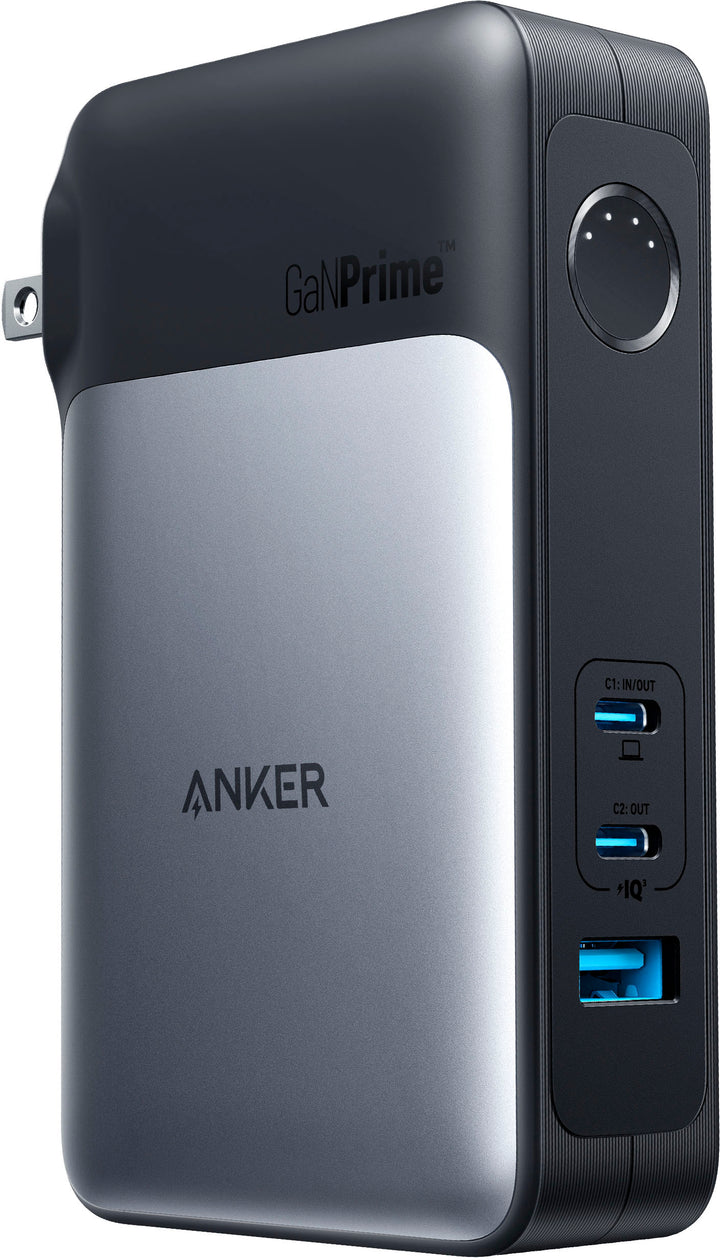 Anker - 733 10k mAh 2-in-1 Portable Battery with GaN and 65W Fast Wall charger for iPhone, Samsung, Tablets, and Laptops - Black_0