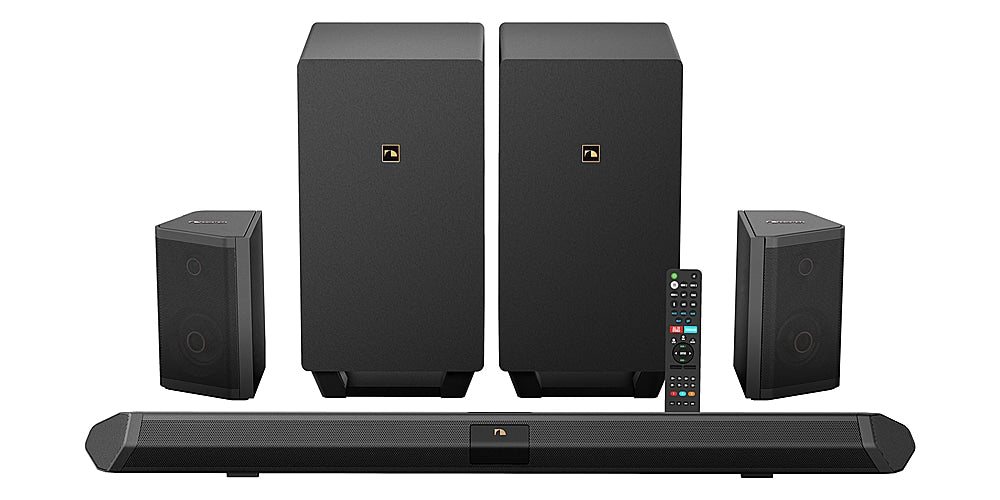Nakamichi - Shockwafe 7.2.4Ch 1000W Soundbar System with Dual 8” Wireless Subwoofers, Dolby Atmos, eARC and SSE MAX - Black_1