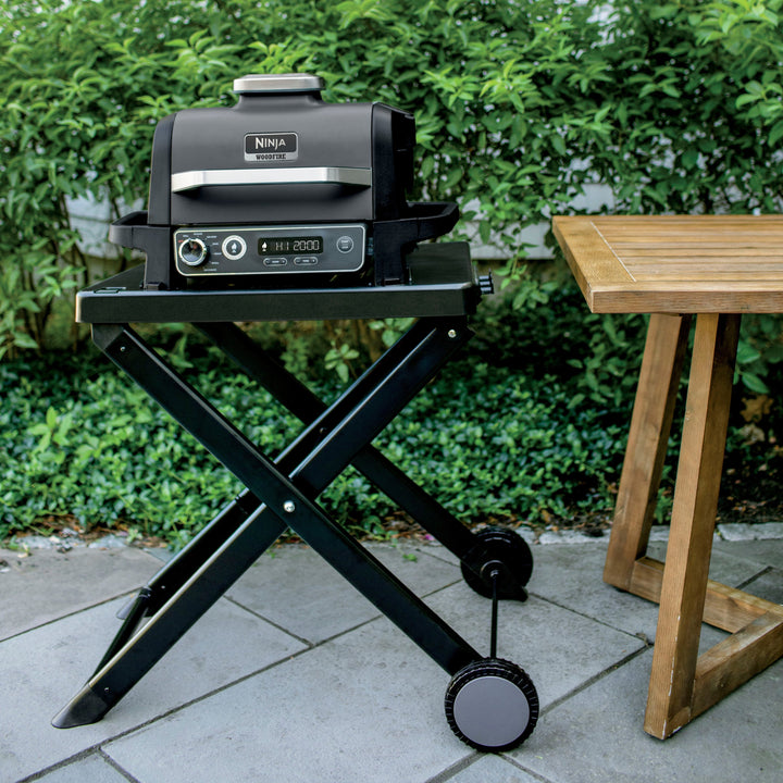 Ninja - Woodfire Collapsible Outdoor Grill Stand - Black_3