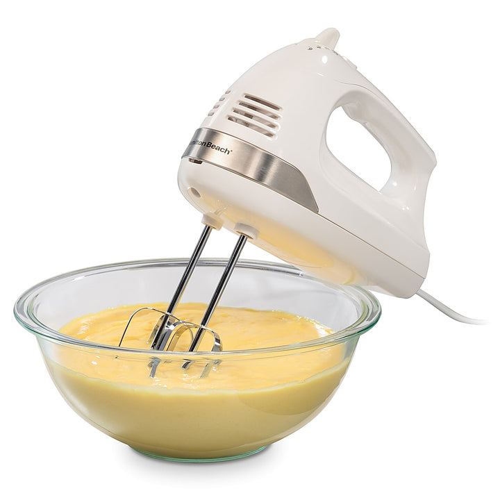 Hamilton Beach 6 Speed Hand Mixer with Easy Clean Beaters and Snap-On Case - WHITE_4