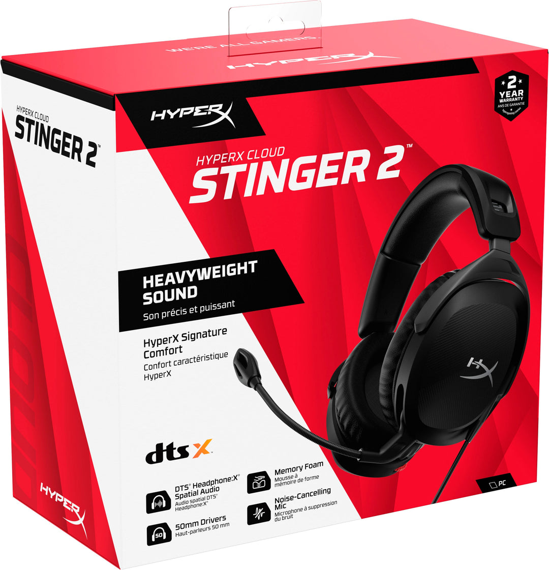 HyperX - Cloud Stinger 2 Wired DTS Headphone:X Gaming Headset for PC - Black_3