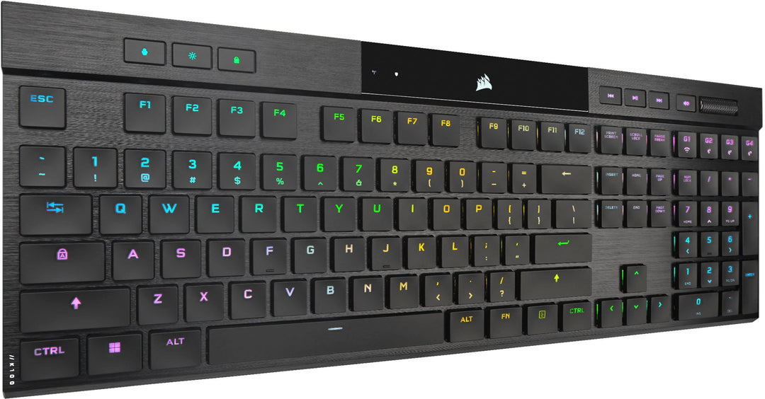 CORSAIR - K100 Air Wireless Full-Size Bluetooth RGB Mechanical Cherry MX Ultra Low Profile Tactile Switch Gaming Keyboard - Black_6