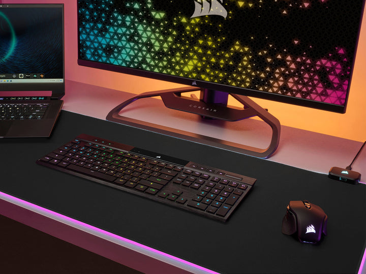 CORSAIR - K100 Air Wireless Full-Size Bluetooth RGB Mechanical Cherry MX Ultra Low Profile Tactile Switch Gaming Keyboard - Black_16