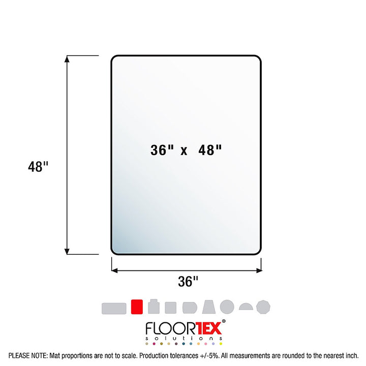 Floortex - Ecotex Polypropylene Rectangular Anti-Slip Foldable Chair Mat for Hard Floors - 36" x 48" - White_6
