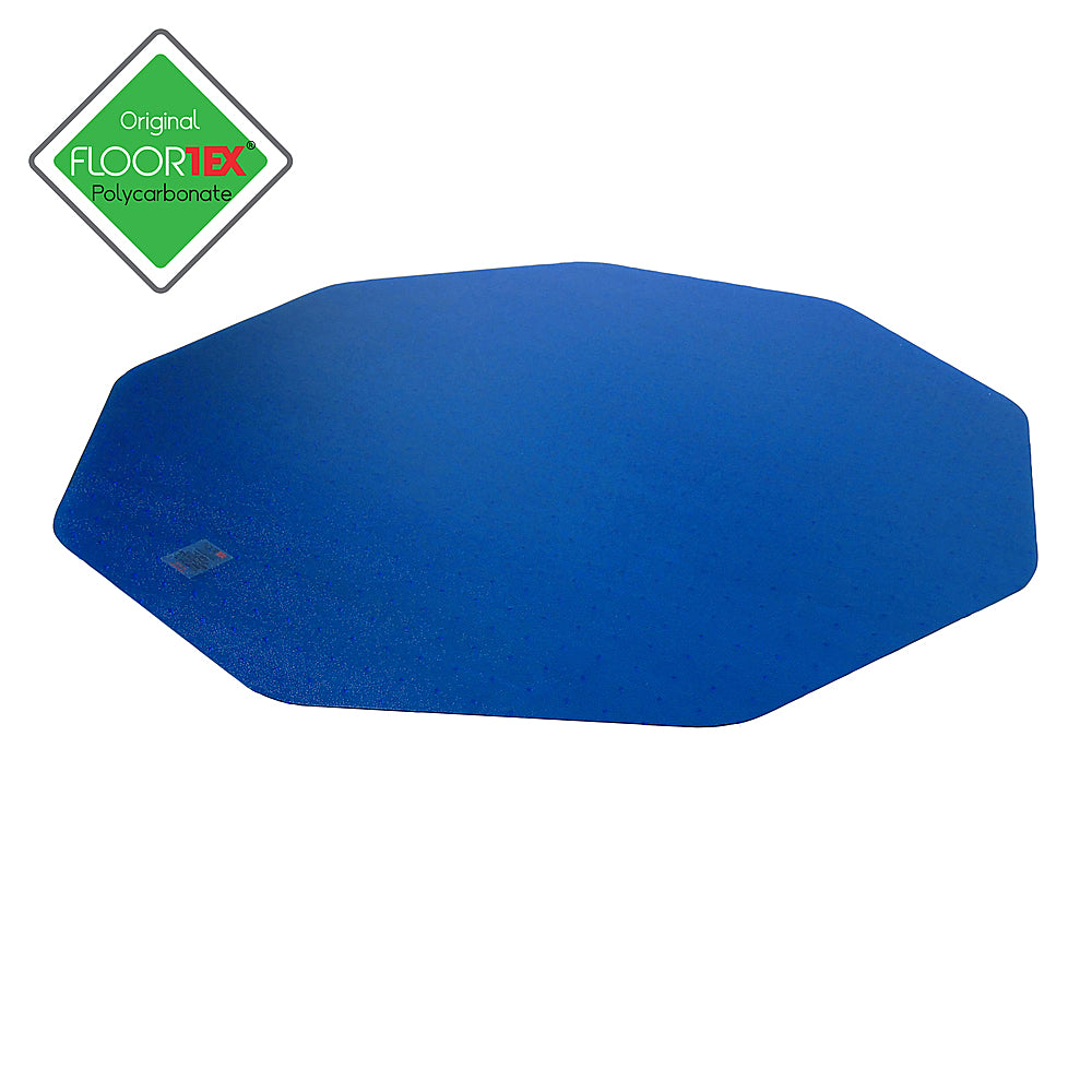 Floortex - 9Mat Polycarbonate 9-Sided Chair Mat for Carpets up to 1/2" - 38" x 39" - Blue_1