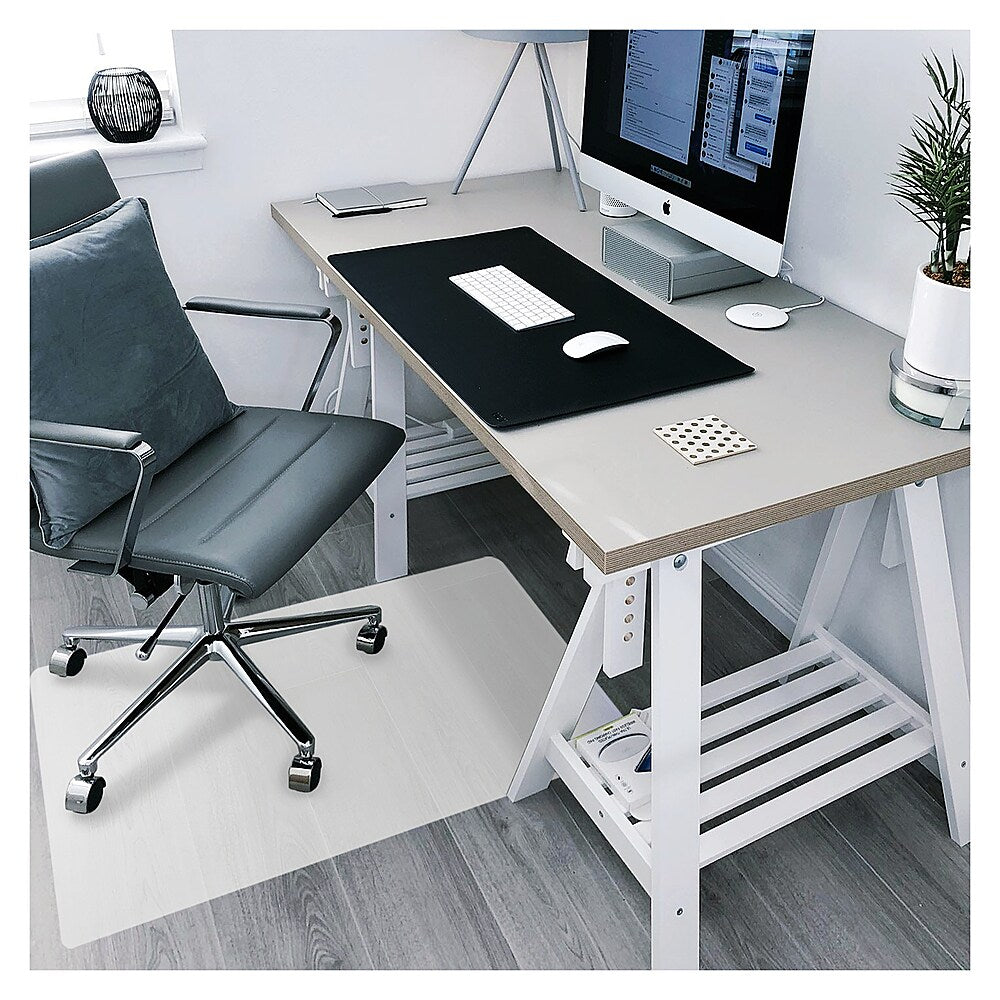 Floortex - Ecotex Polypropylene Rectangular Anti Slip Chair Mat for Hard Floors - 30" x 47" - White_8
