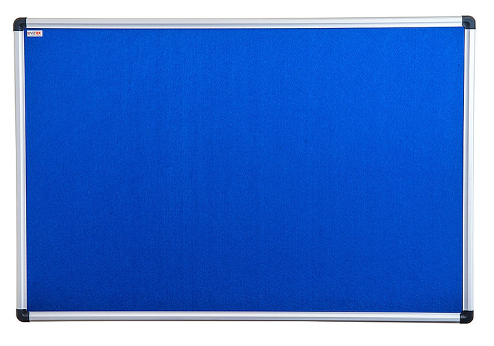 Floortex - Viztex Fabric Bulletin Board with an Aluminum frame - 24" x 36" - Blue_0