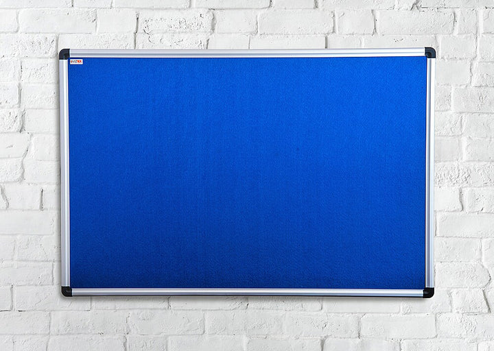 Floortex - Viztex Fabric Bulletin Board with an Aluminum frame - 24" x 36" - Blue_2