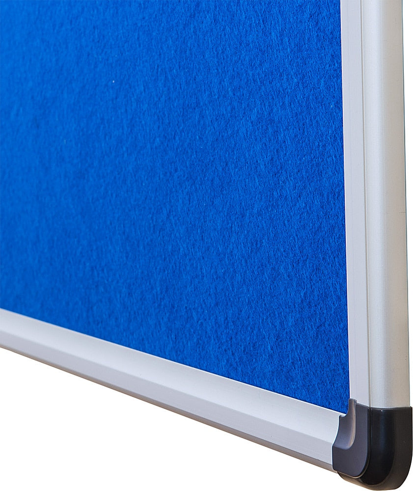 Floortex - Viztex Fabric Bulletin Board with an Aluminum frame - 24" x 36" - Blue_4