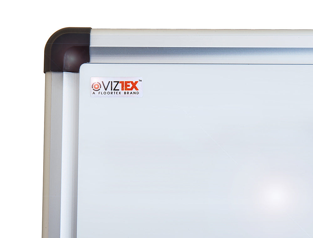 Floortex - Viztex Lacquered Steel Magnetic Dry Erase Board with an Aluminum Frame - 36" x 48" - White_3