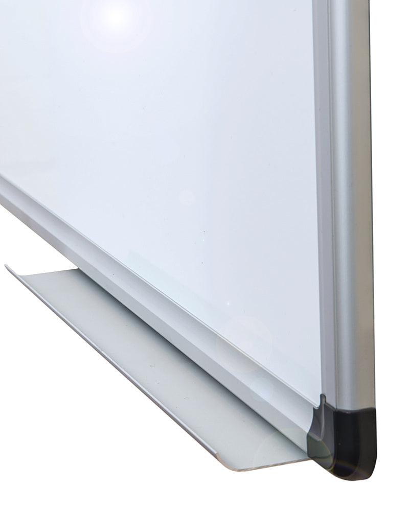 Floortex - Viztex Porcelain Magnetic Dry Erase Board with an Aluminum frame - 24" x 36" - White_1