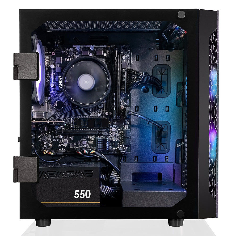 CLX - SET Gaming Desktop - AMD Ryzen 5 5600G - 8GB Memory - Radeon Graphics Shared - 500GB M.2 NVMe SSD - Black_1
