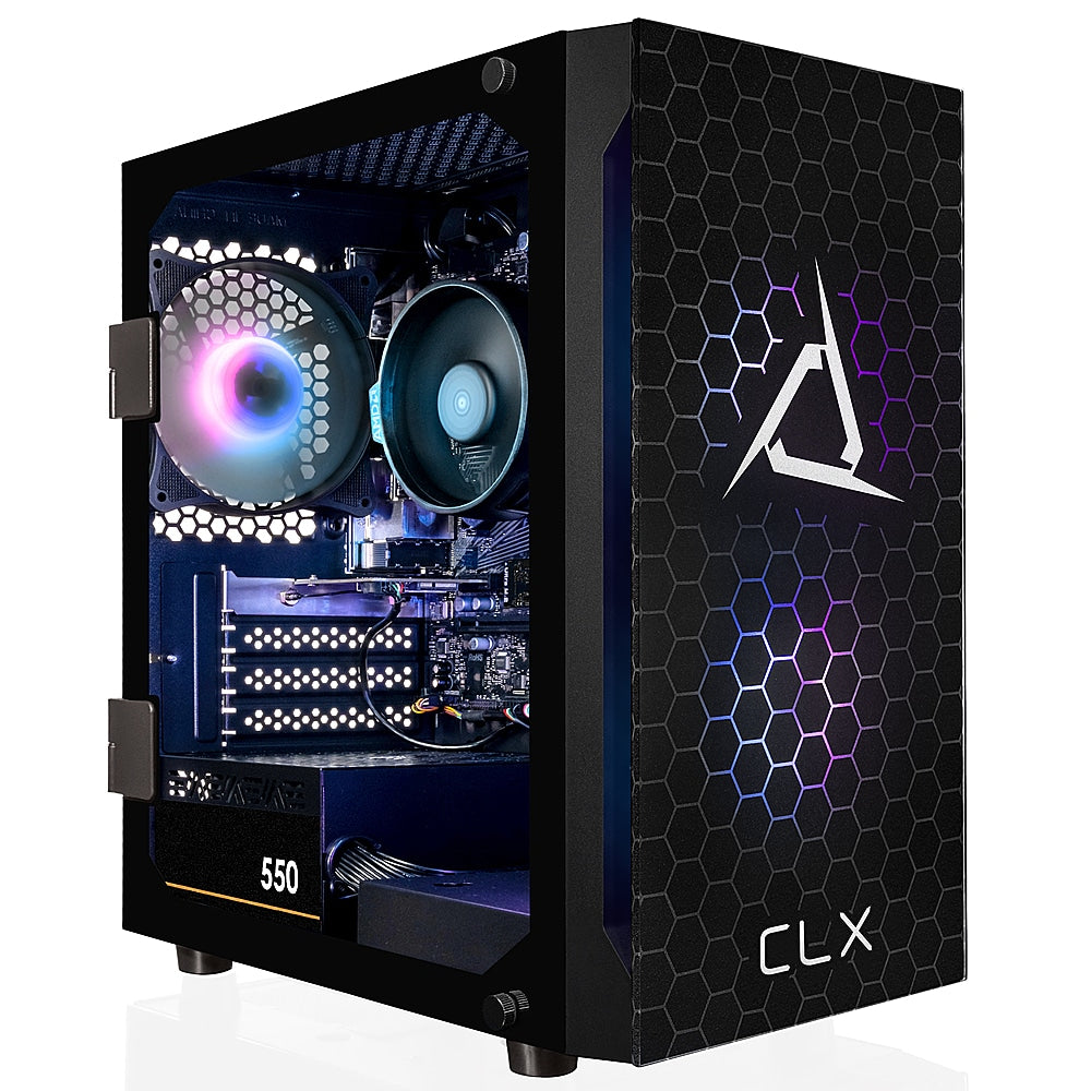 CLX - SET Gaming Desktop - AMD Ryzen 5 5600G - 8GB Memory - Radeon Graphics Shared - 500GB M.2 NVMe SSD - Black_0