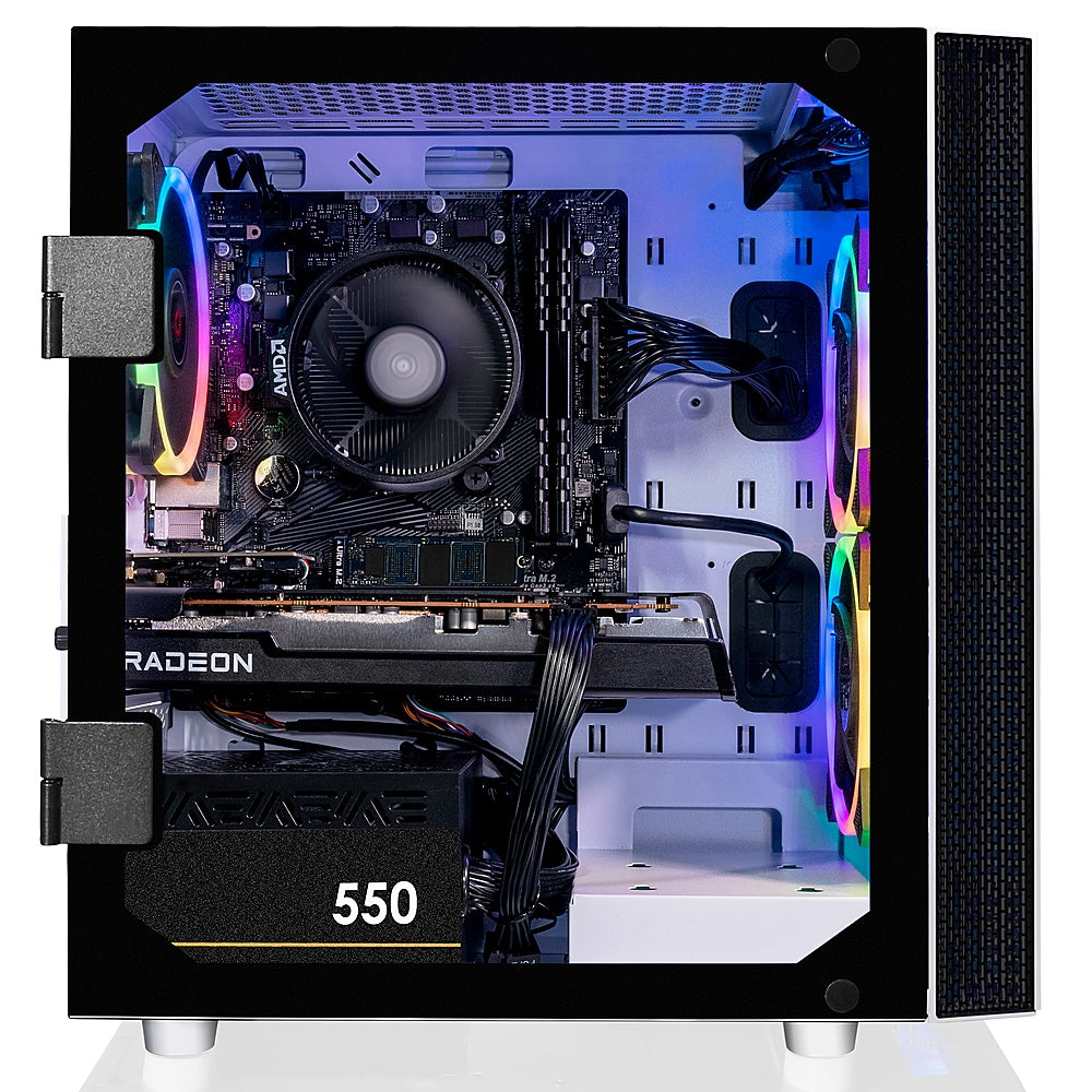 CLX - SET Gaming Desktop - AMD Ryzen 5 5600 - 16GB Memory - Radeon RX 6500 XT - 1TB M.2 NVMe SSD - White_1