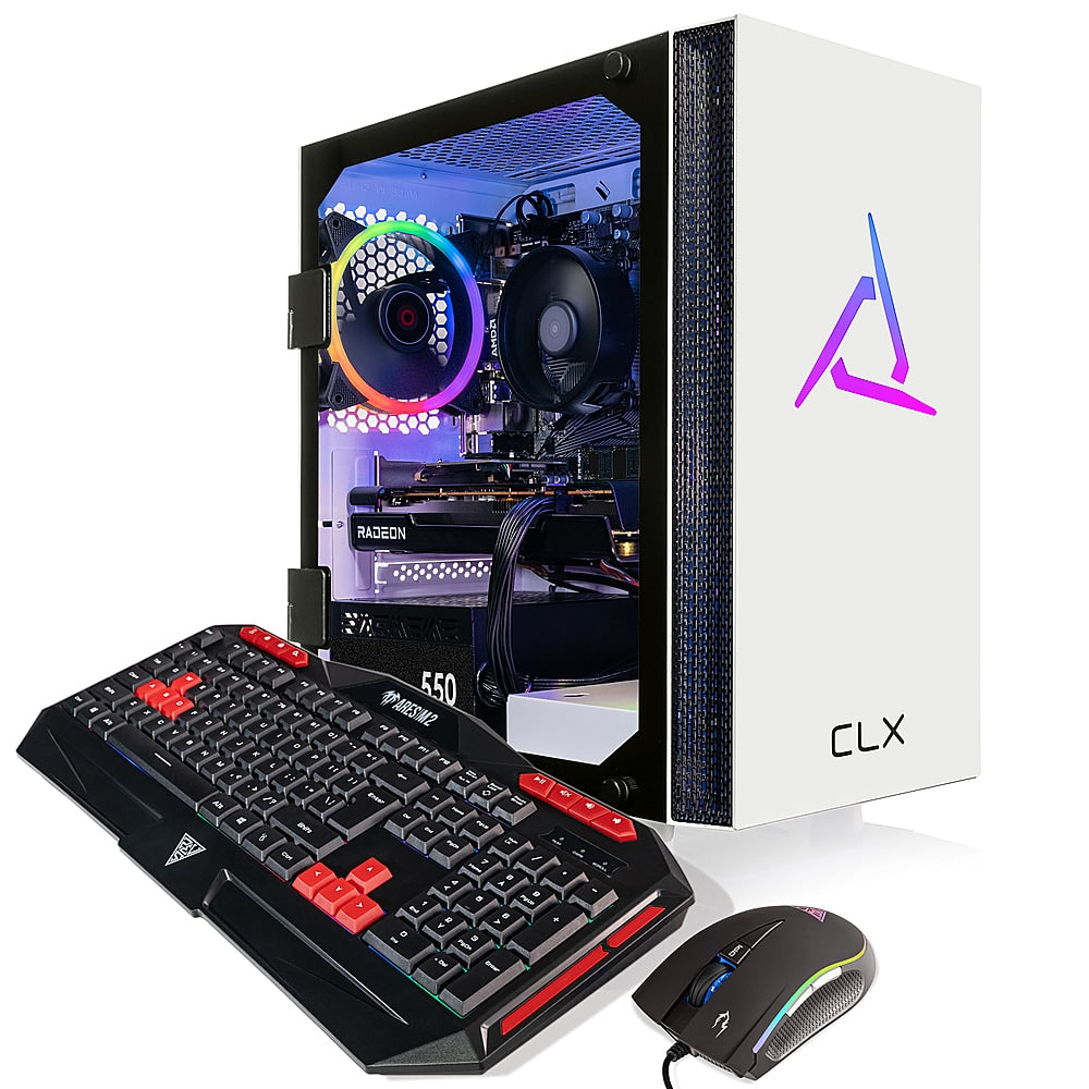 CLX - SET Gaming Desktop - AMD Ryzen 5 5600 - 16GB Memory - Radeon RX 6500 XT - 1TB M.2 NVMe SSD - White_5