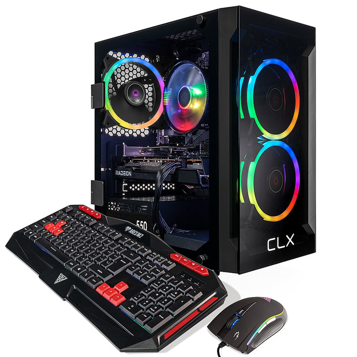 CLX - SET Gaming Desktop - AMD Ryzen 7 5700X - 16GB Memory - Radeon RX 6600 - 500GB M.2 NVMe SSD + 2TB HDD - Black_5