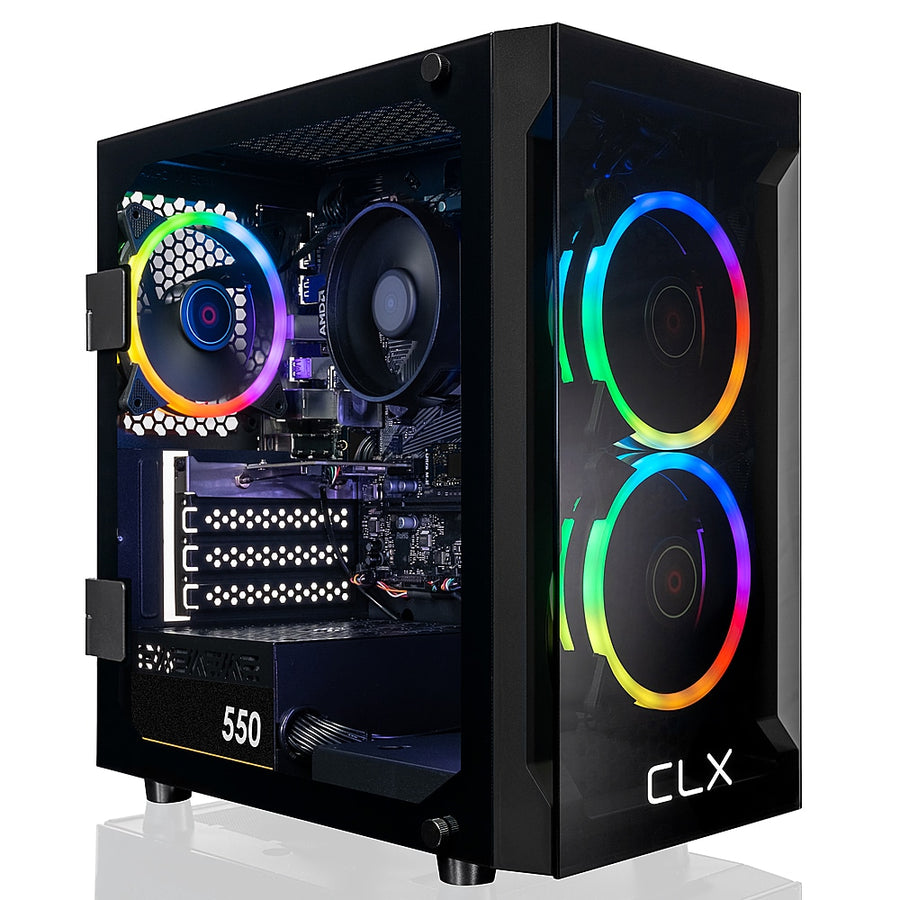 CLX - SET Gaming Desktop - AMD Ryzen 7 5700G - 16GB Memory - Radeon Graphics Shared - 1TB M.2 NVMe SSD - Black_0