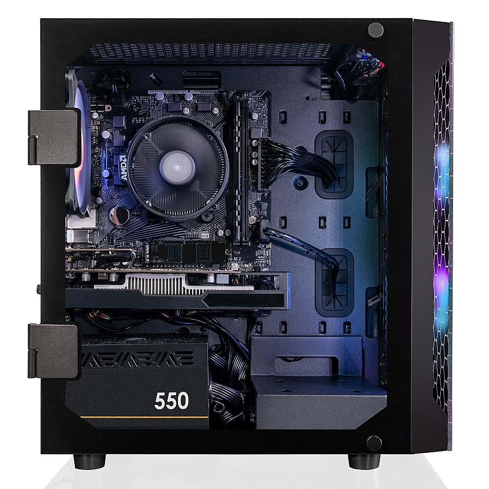 CLX - SET Gaming Desktop - AMD Ryzen 5 5500 - 8GB Memory - Radeon RX 6400 - 500GB M.2 NVMe SSD - Black_1