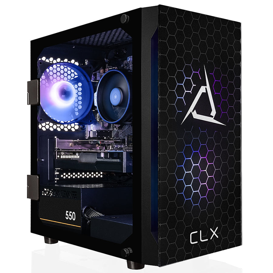 CLX - SET Gaming Desktop - AMD Ryzen 5 5500 - 8GB Memory - Radeon RX 6400 - 500GB M.2 NVMe SSD - Black_0
