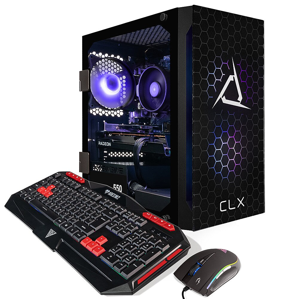 CLX - SET Gaming Desktop - AMD Ryzen 5 5600 - 16GB Memory - Radeon RX 6600 - 500GB M.2 NVMe SSD + 2TB HDD - Black_5