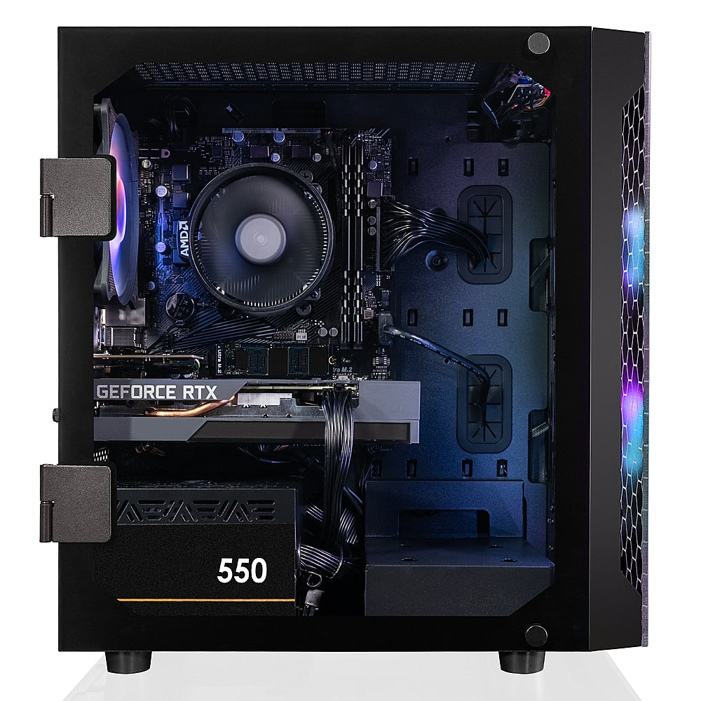CLX - SET Gaming Desktop - AMD Ryzen 5 5500 - 16GB Memory - GeForce RTX 3050 - 500GB M.2 NVMe SSD - Black_1