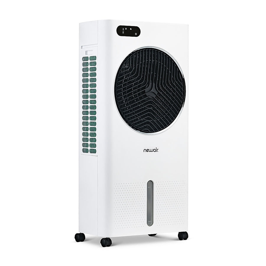 Newair 1600 CFM Evaporative Air Cooler and Portable Cooling Fan, Top Loading Ice Chamber, Remote Control and Timer - White_0