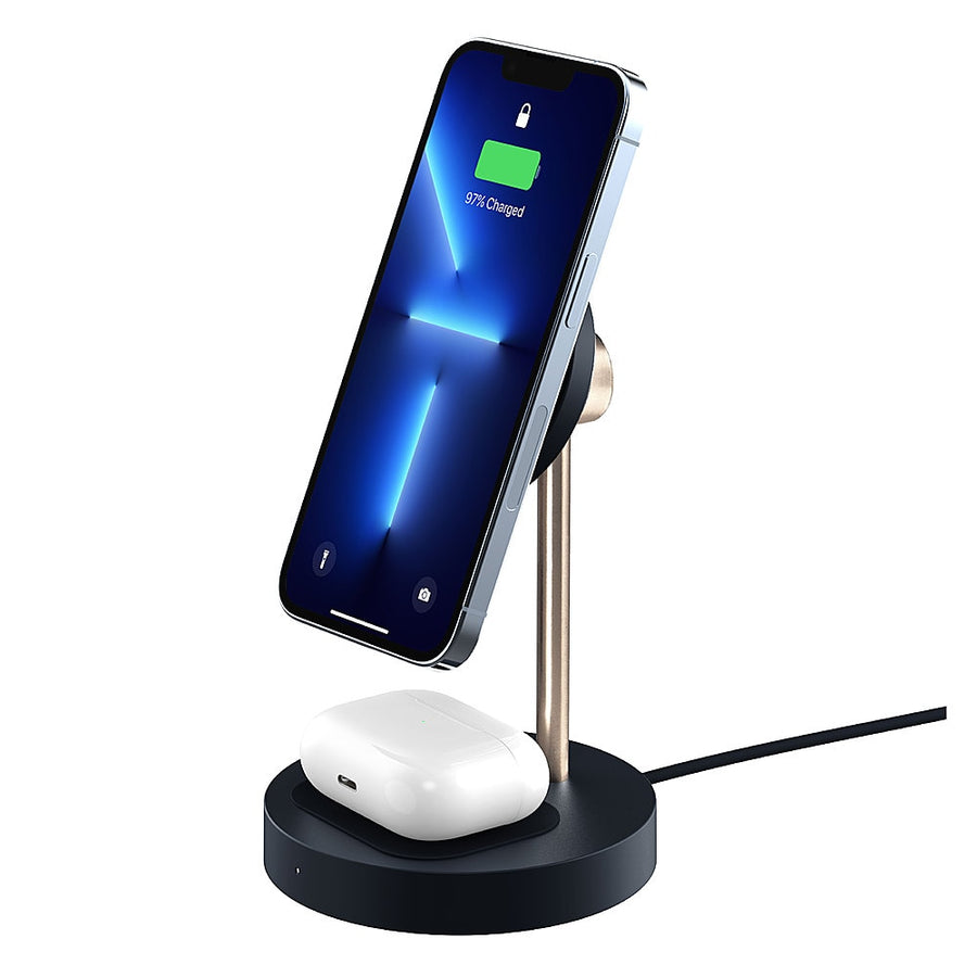 iOttie - Velox MagSafe Duo Magnetic Wireless Charging Stand (Adapter not included) - Dark Blue_0