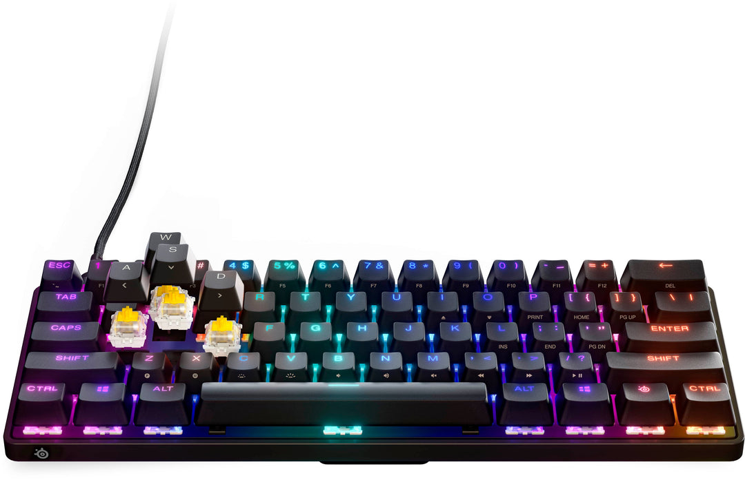 SteelSeries - Apex 9 Mini 60% Wired OptiPoint Adjustable Actuation Switch Gaming Keyboard with RGB Lighting - Black_6