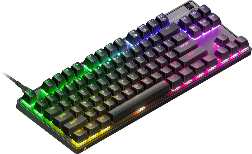 SteelSeries - Apex 9 TKL Wired OptiPoint Adjustable Actuation Switch Gaming Keyboard with RGB Lighting - Black_1