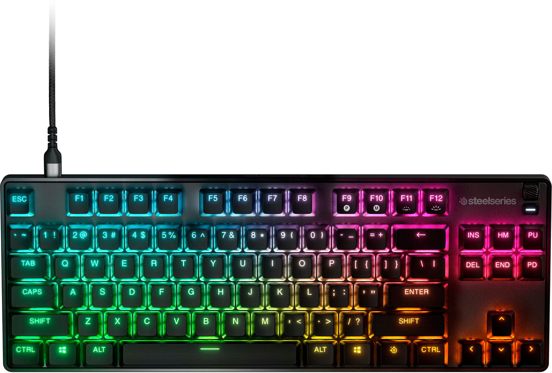 SteelSeries - Apex 9 TKL Wired OptiPoint Adjustable Actuation Switch Gaming Keyboard with RGB Lighting - Black_0