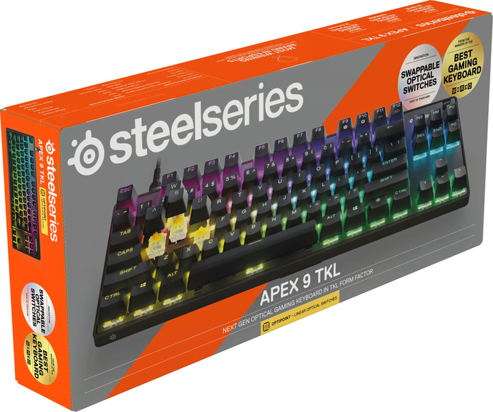 SteelSeries - Apex 9 TKL Wired OptiPoint Adjustable Actuation Switch Gaming Keyboard with RGB Lighting - Black_7