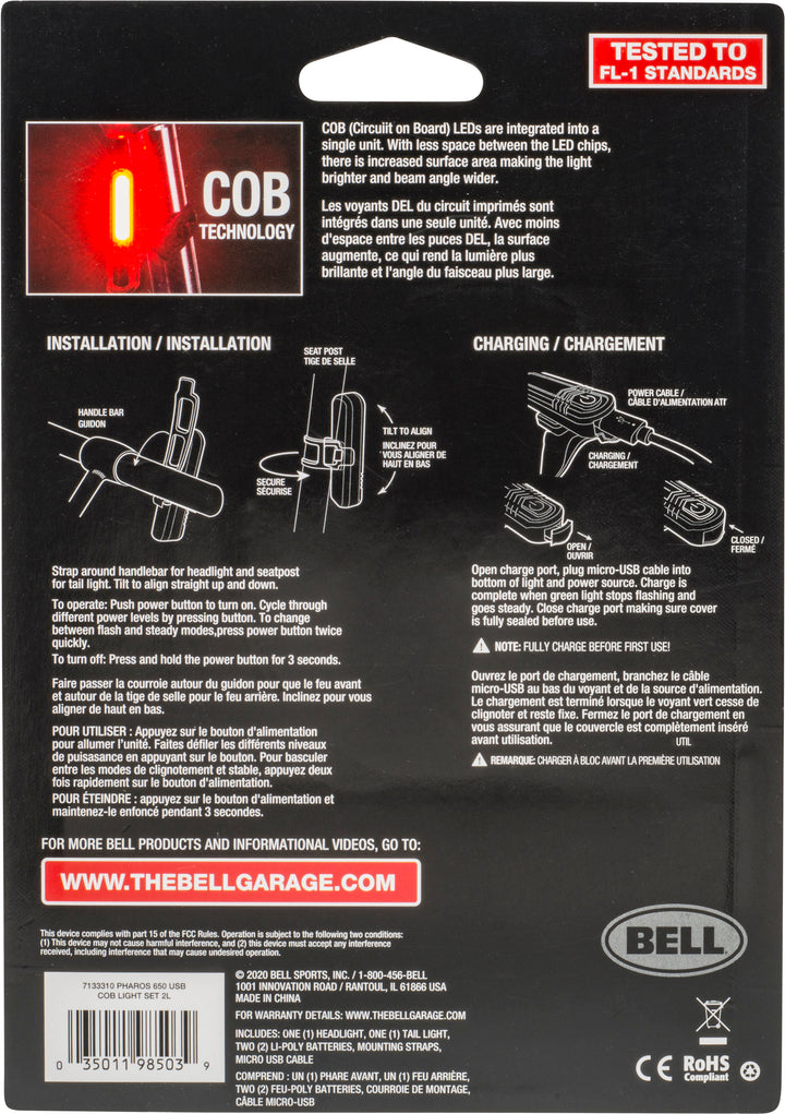 Bell - Pharos 650 COB LED Bike Light Set - Multicolor_1