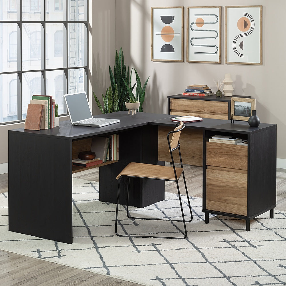 Sauder - Acadia Way Modern Shaped L Desk with file_1