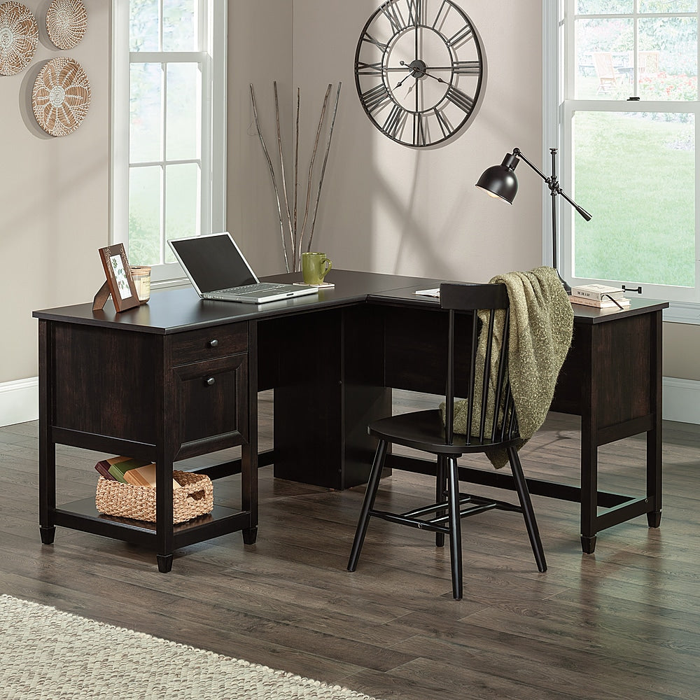 Sauder - Edge Water L shaped Desk with Drawers_1