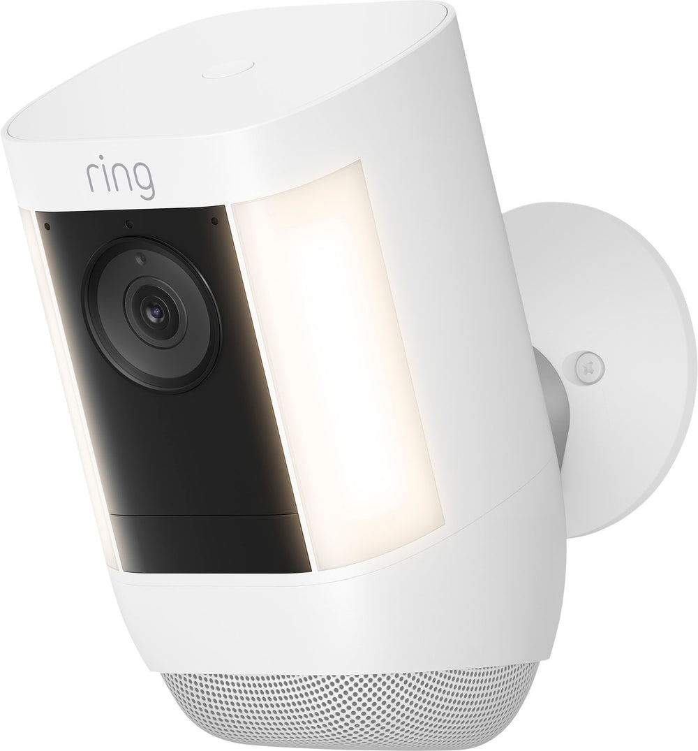 Ring - Spotlight Cam Pro - Battery - Outdoor Wireless 1080p Surveillance Camera - White_1