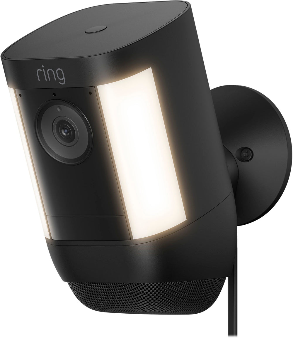 Ring - Spotlight Cam Pro Outdoor 1080p Plug-In Surveillance Camera - Black_1