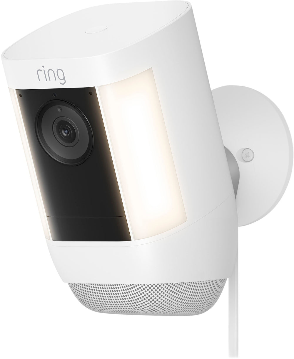 Ring - Spotlight Cam Pro - Plug-In - Outdoor Wireless 1080p Surveillance Camera - White_1