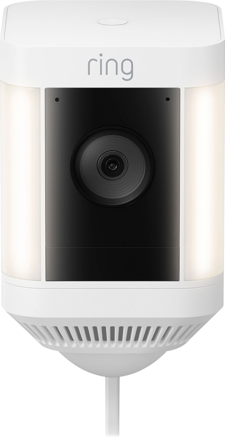 Ring - Spotlight Cam Plus - Plug-In - Outdoor/Indoor Wireless 1080p Surveillance Camera - White_0