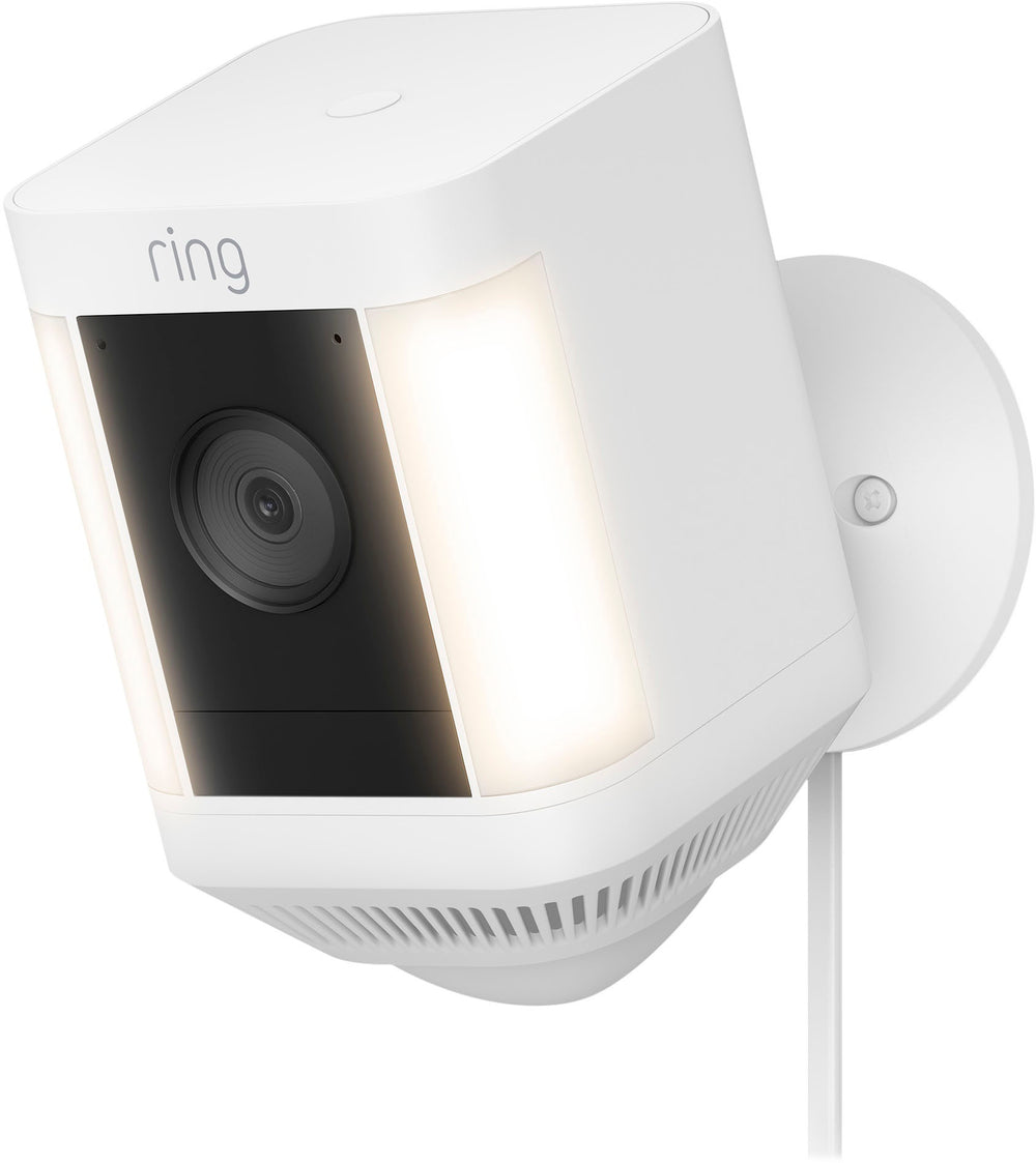 Ring - Spotlight Cam Plus - Plug-In - Outdoor/Indoor Wireless 1080p Surveillance Camera - White_1