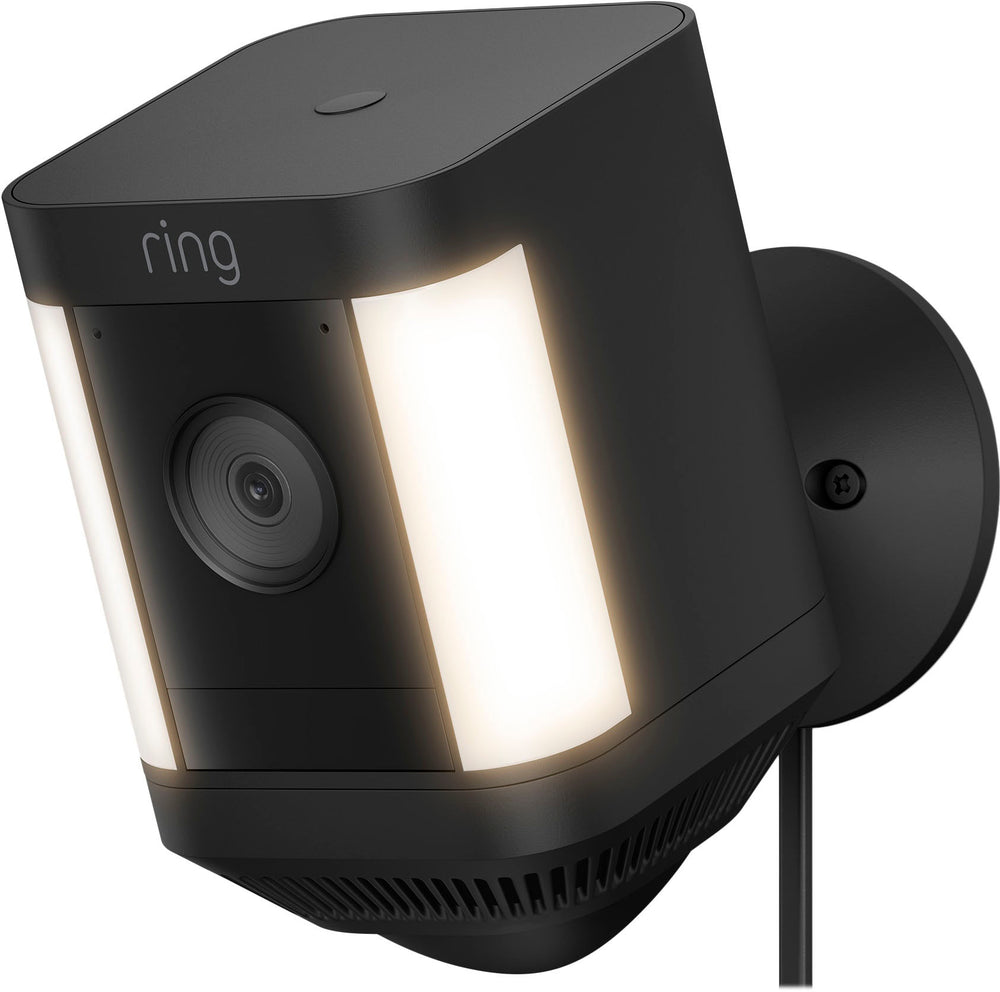 Ring - Spotlight Cam Plus - Plug-In - Outdoor/Indoor Wireless 1080p Surveillance Camera - Black_1