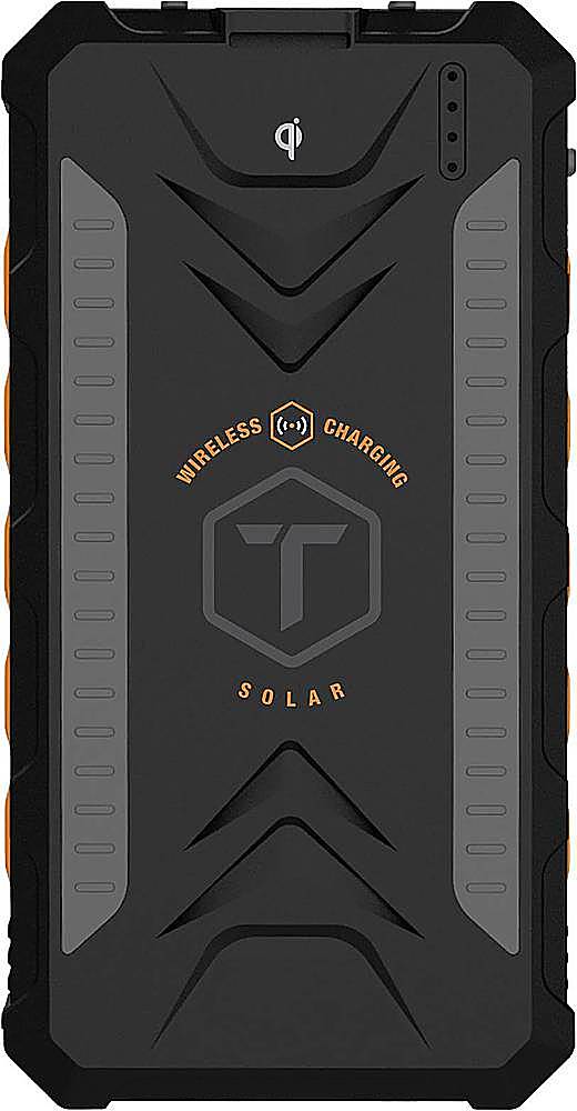 ToughTested - ROC 10,000 mAh Portable Charger for Most Qi- and USB-Enabled Devices - Black/Orange_0