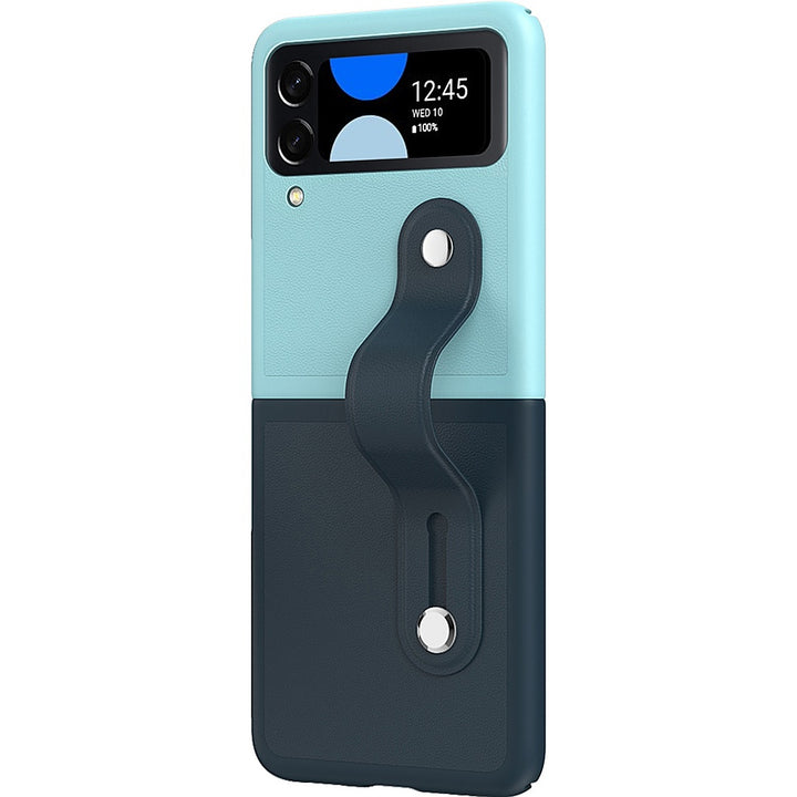 SaharaCase - FingerGrip Series Case with Strap for Samsung Galaxy Z Flip4 - Blue/Ice Blue_1