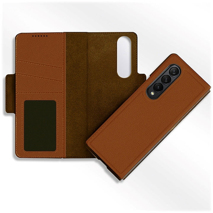 SaharaCase - Folio Wallet Case for Samsung Galaxy Z Fold4 - Brown_2