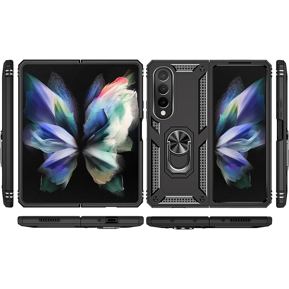 SaharaCase - Heavy Duty Kickstand Series Case for Samsung Galaxy Z Fold4 - Black_6