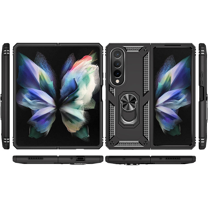 SaharaCase - Heavy Duty Kickstand Series Case for Samsung Galaxy Z Fold4 - Black_6